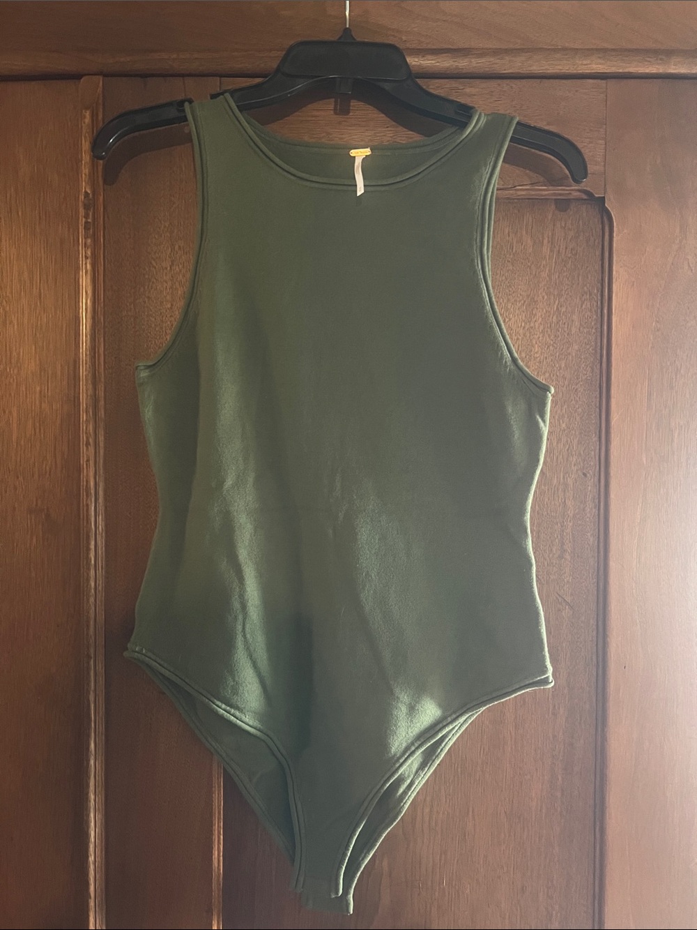 Free People Olive Tank Bodysuit